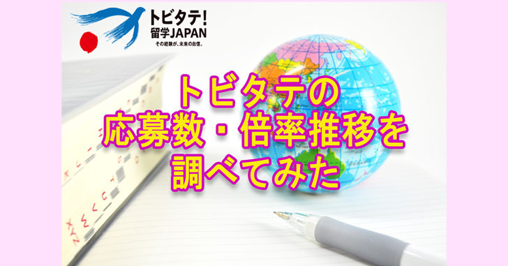 トビタテ 留学japanの倍率推移を調べて 分析してみた