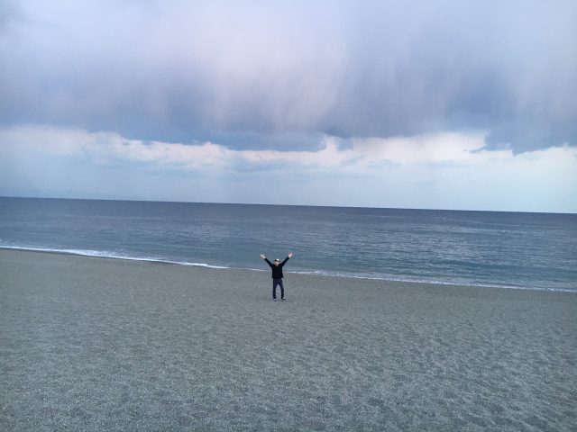 龍馬ゆかりの地　高知県の桂浜で撮影