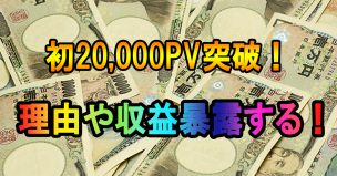 月間２万PV突破！広告収益・ブログ更新０でも伸び続ける理由を暴露！【2019年1月】