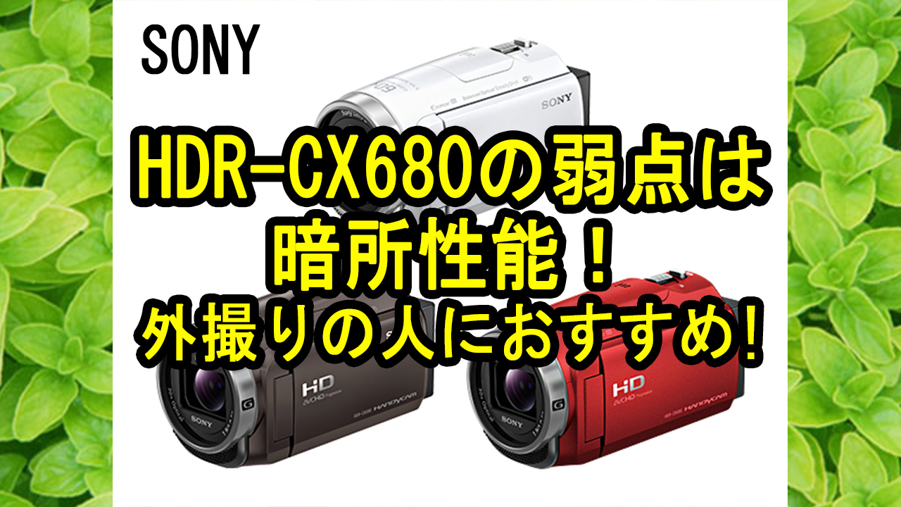 Hdr Cx680の暗所性能が残念すぎた 外撮りにおすすめのビデオカメラ Sony