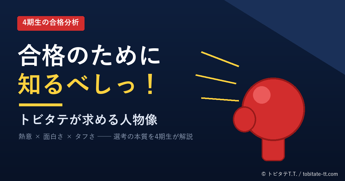 合格のために知るべしっ！トビタテが求める人物像（オリジナルデザイン）